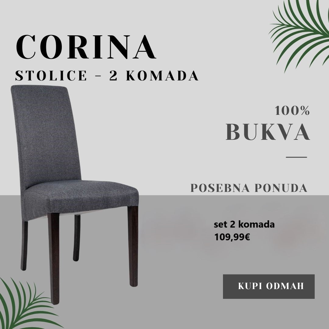 Corina wenge torendo tamno siva - set 2 komada sama 109,99€